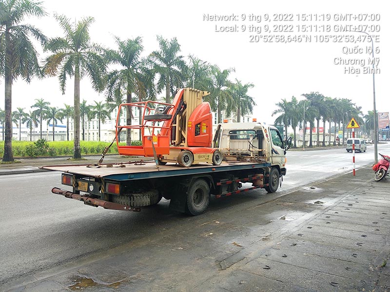 vận chuyển xe nâng người Toucan 10E