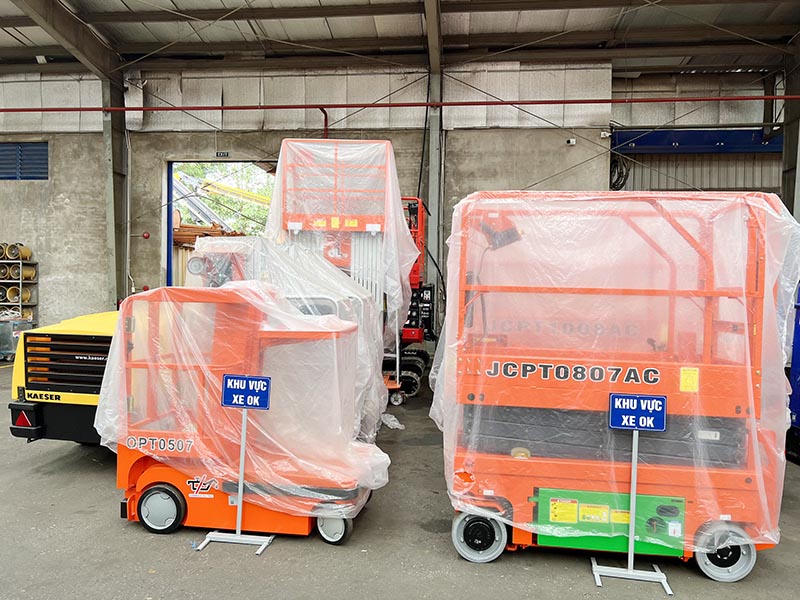xe nâng người lên thẳng model JCPT của Dingli