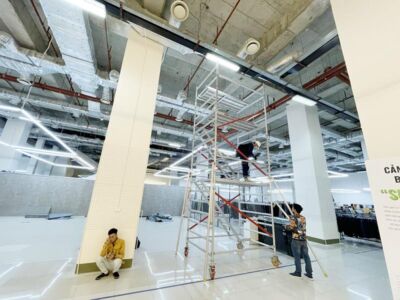 Giàn giáo di động lắp ghép 6,4m làm việc