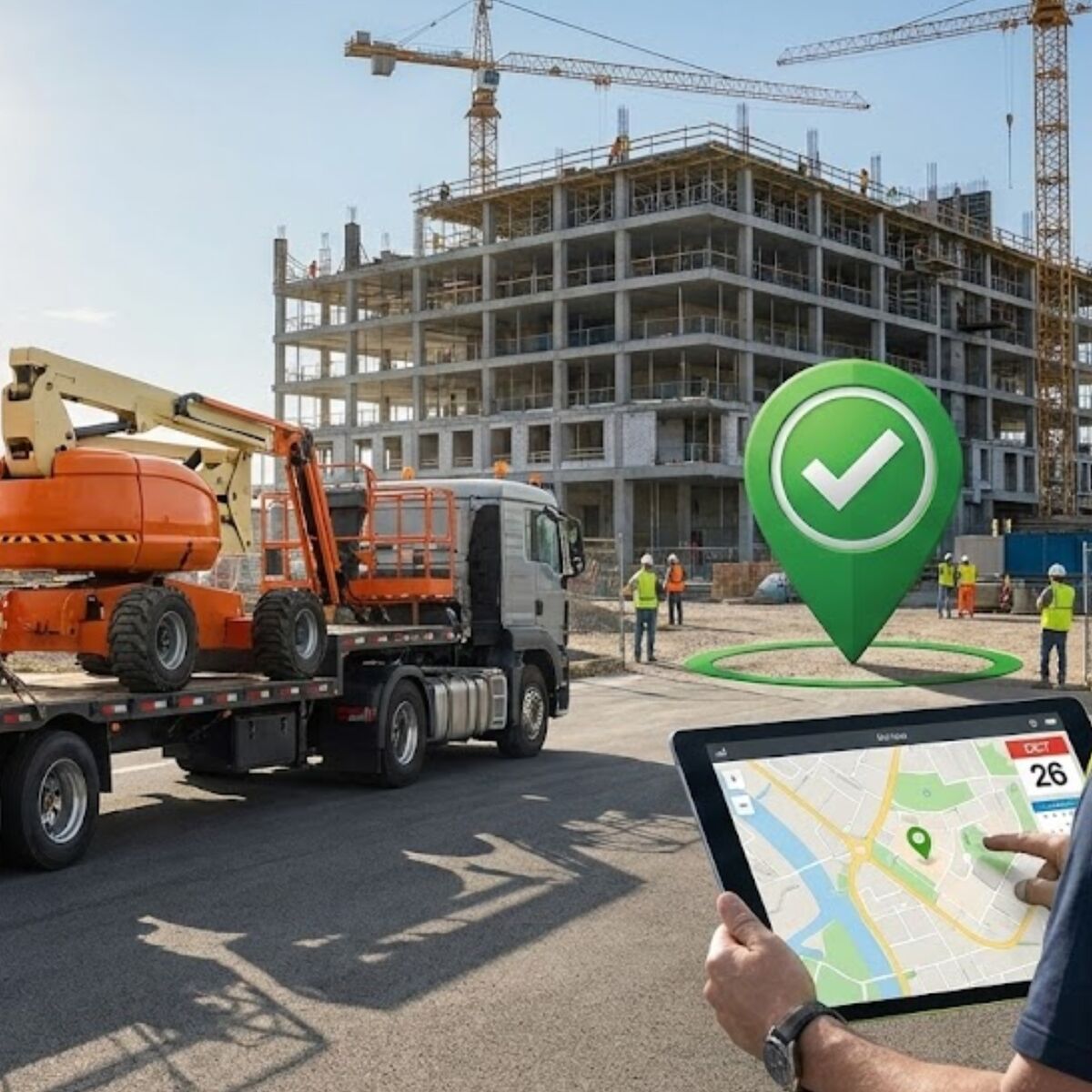 Hỗ trợ giao nhận xe nâng người đúng nơi, đúng hạn