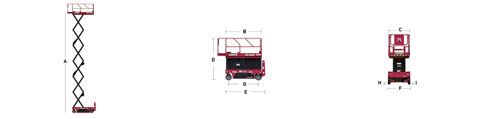 XE NÂNG NGƯỜI CẮT KEO HERED