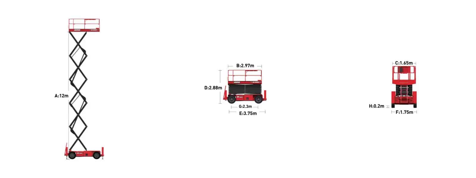 Xe nâng người 14m hered HS1218ERT 