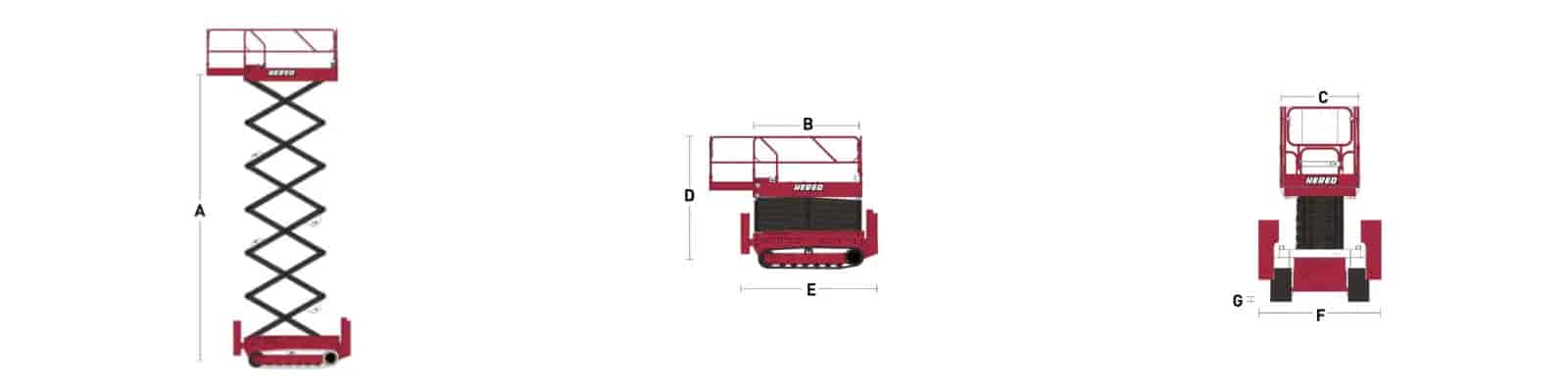 Xe nâng người 7m hered HC0507E 