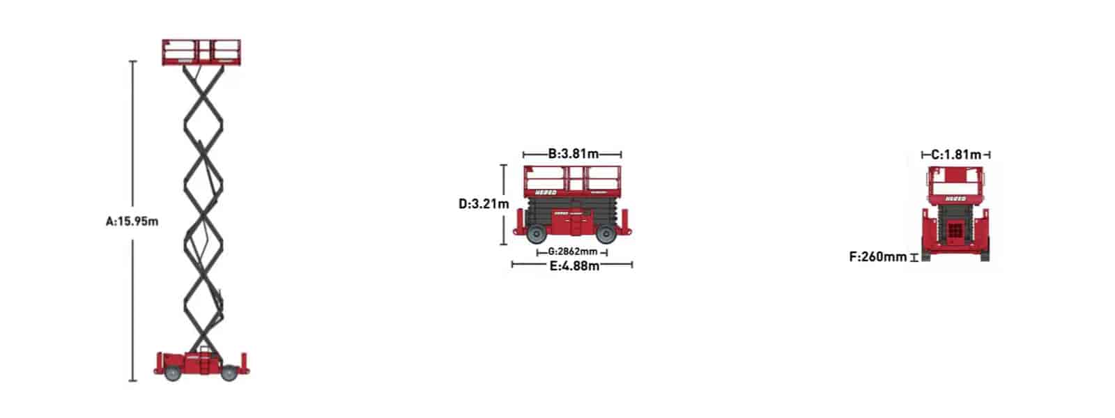 Xe nâng người hered HS1623RT 